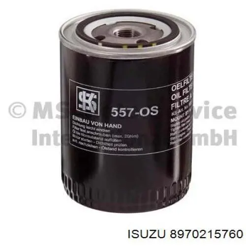 8970215760 Isuzu Filtro aceite