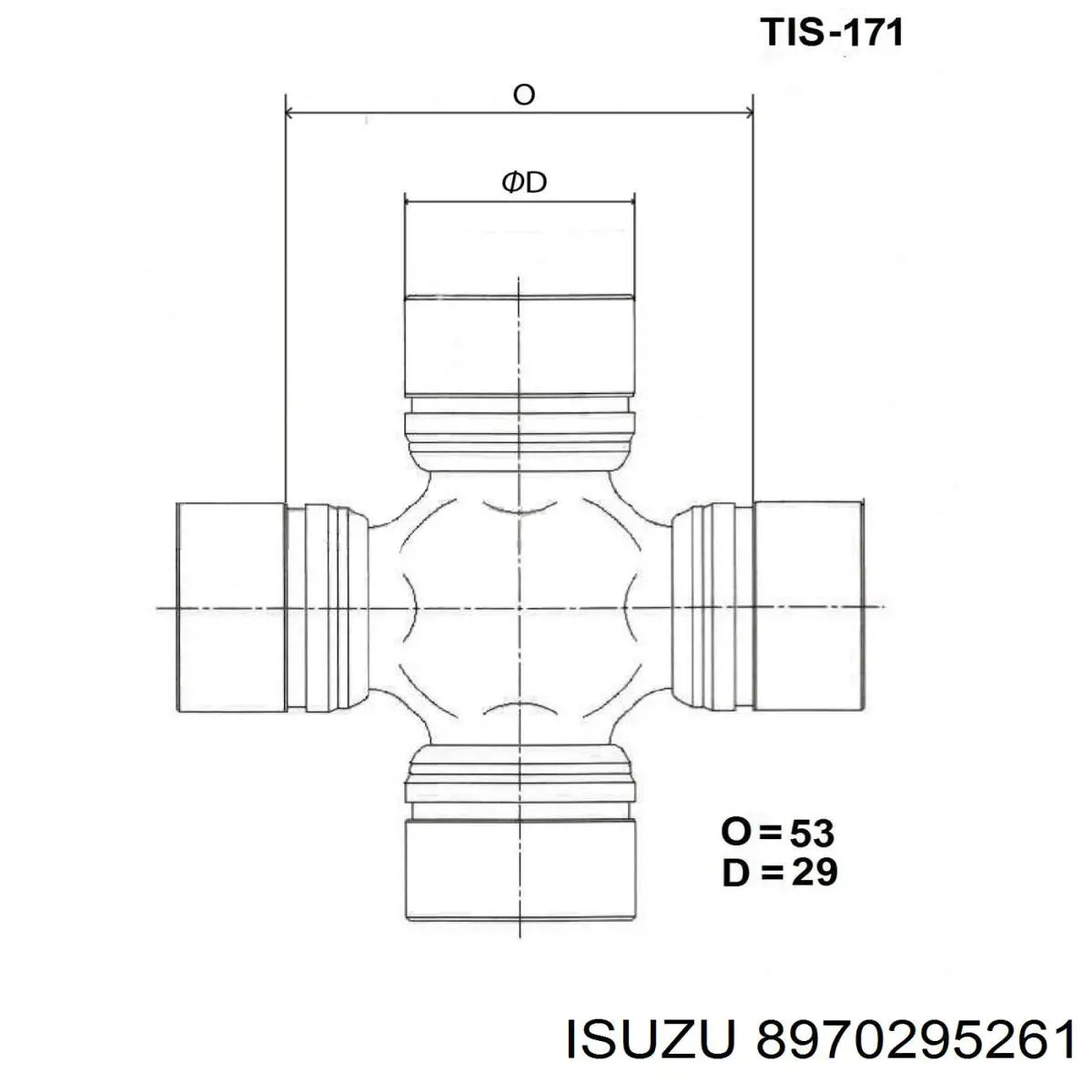 Cruceta del eje cardán trasero Isuzu 8970295261 precio, desde 19,68 EUR