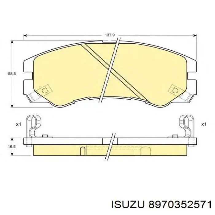 Pastillas freno delanteras Isuzu 8970352571 precio, desde 28,89 EUR