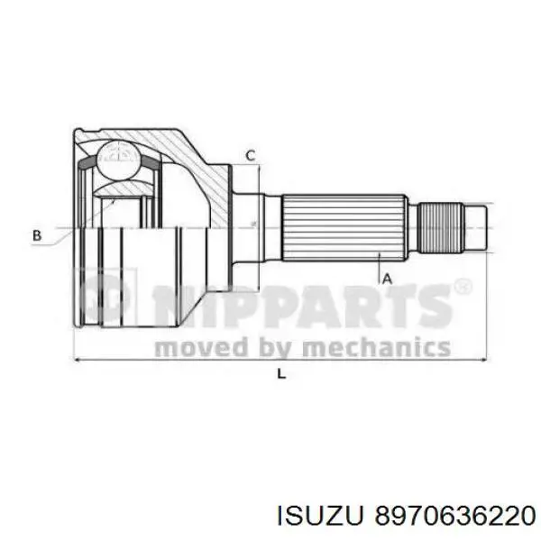 8970636220 Isuzu junta homocinética exterior delantera