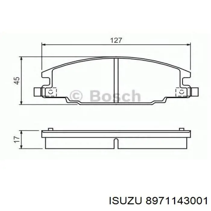 8971143001 Isuzu pastillas de freno delanteras