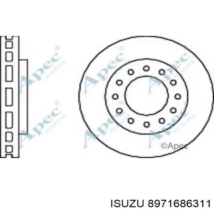 8971686311 Isuzu freno de disco delantero