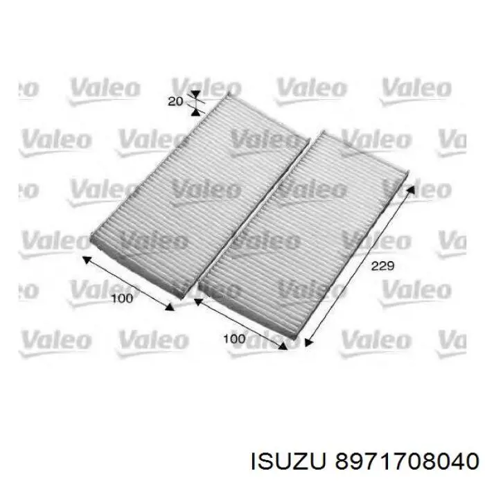 Comprar 8971708040 Isuzu Filtro de aire del habitáculo