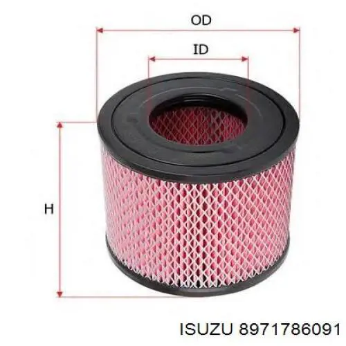 8971786091 Isuzu filtro de aire