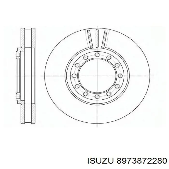 8973872280 Isuzu freno de disco delantero