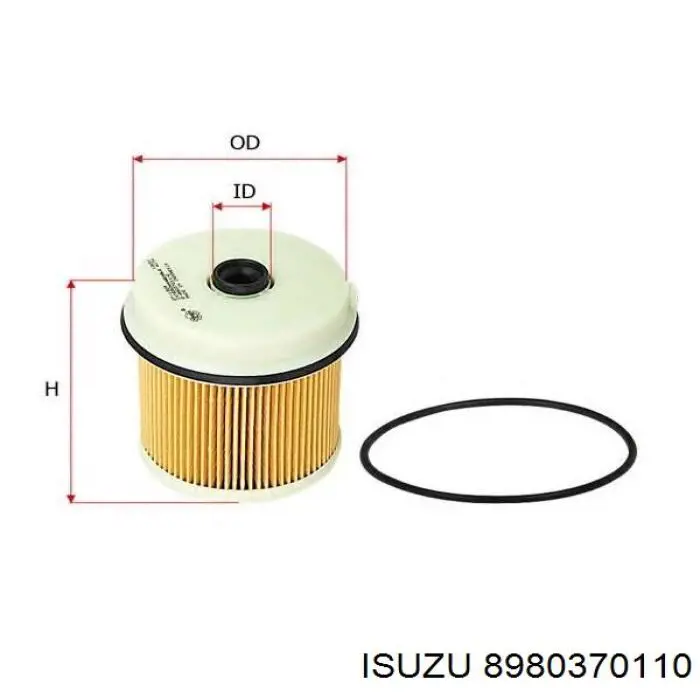 8980370110 Isuzu filtro de combustible