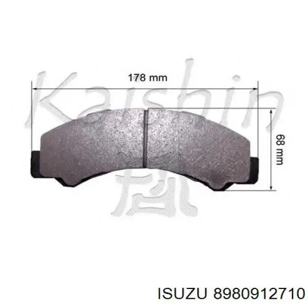 8980912710 Isuzu pastillas de freno traseras