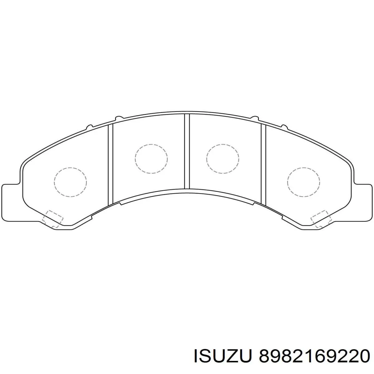 8982169220 Isuzu pastillas de freno delanteras