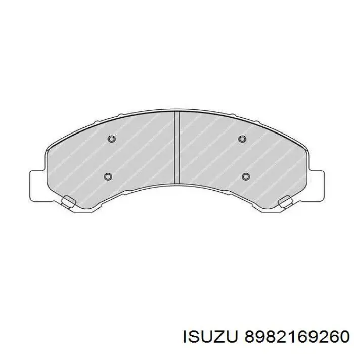 8982169260 Isuzu Pastillas delanteras