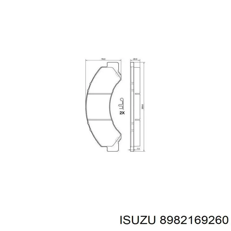 Comprar 8982169260 Isuzu Pastillas delanteras de freno