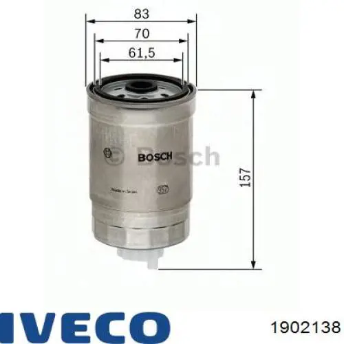 Comprar 1902138 Iveco Filtro diesel