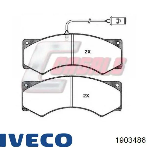 1903486 Iveco pastillas de freno delanteras