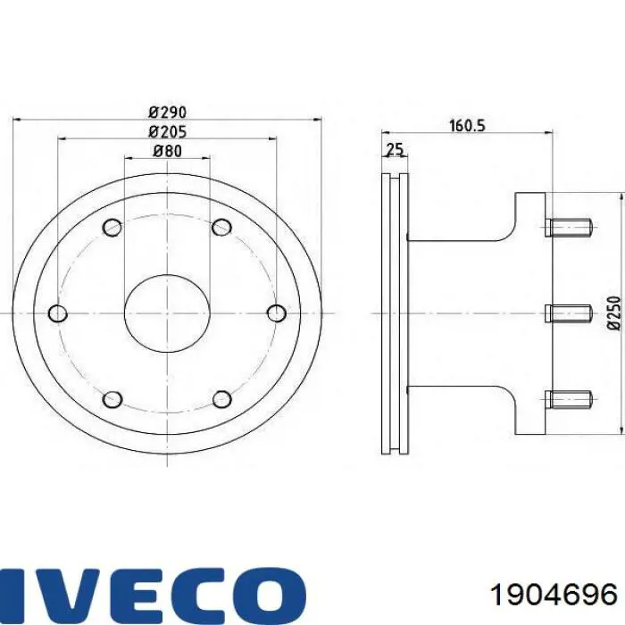 Juego de reparación de pivote de muñón de dirección Iveco 1904696 precio, desde 113,41 EUR
