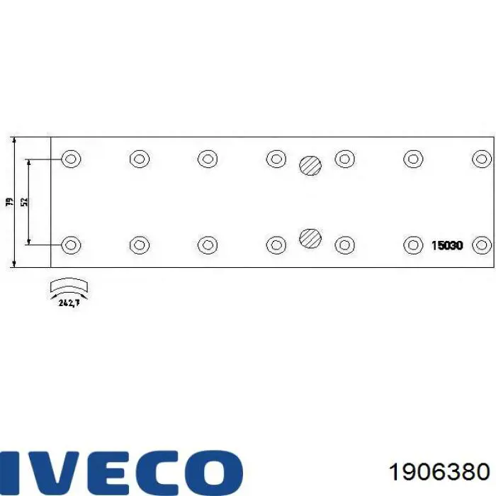 1906380 Iveco forron del freno trasero (camion)