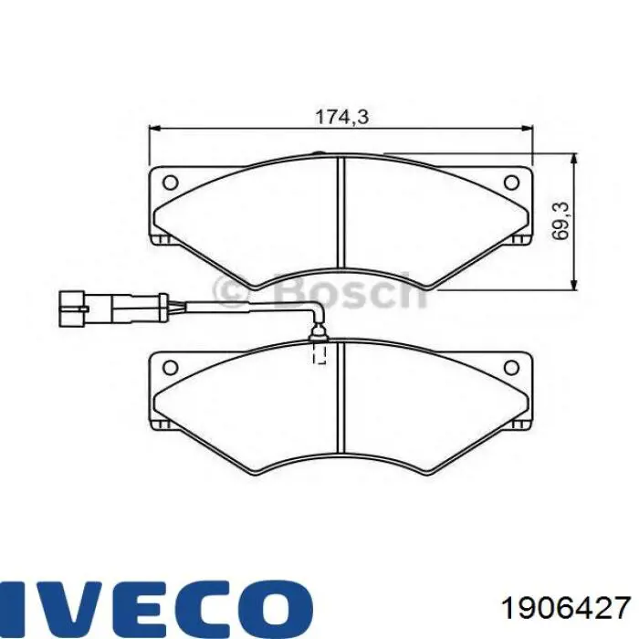 Comprar 1906427 Iveco Pastillas delanteras de freno
