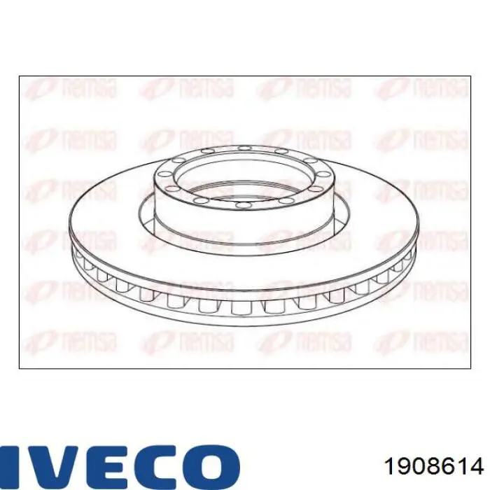 1908614 Iveco disco de freno delantero