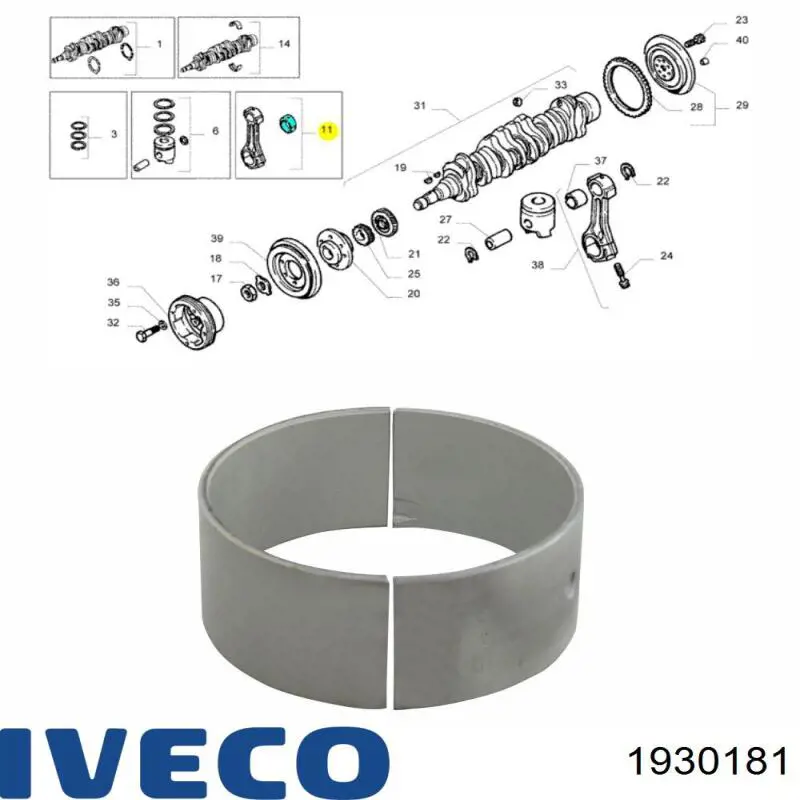 007PL20183200 Mahle Original Juego de cojinetes de biela, estándar (STD)