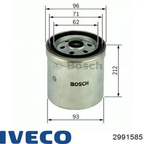 Filtro combustible Iveco 2991585 precio, desde 20,52 EUR