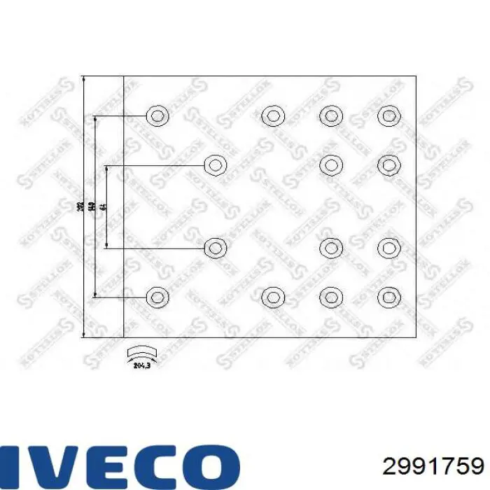 2991759 Iveco Zapatas de freno de tambor traseras