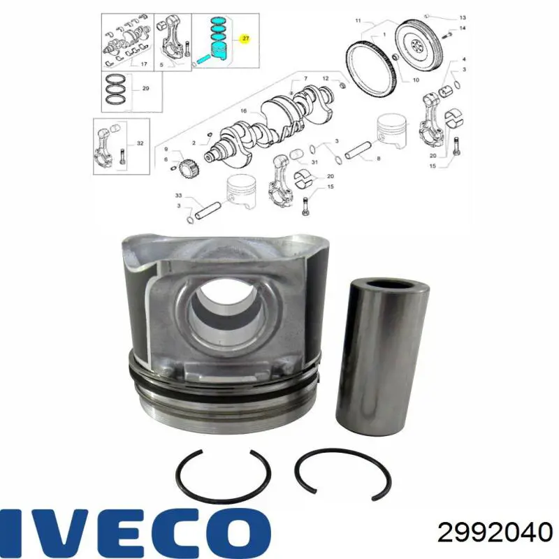 2992040 Iveco Pistón