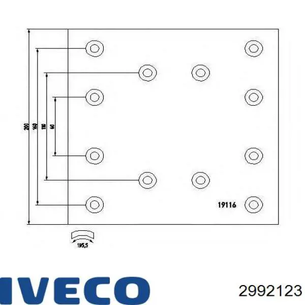Comprar 2992123 Iveco Forro de freno delantero (camión)