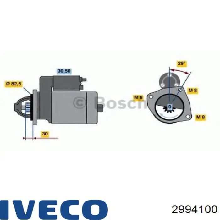 2994100 Iveco motor de arranque
