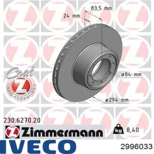 Disco de freno trasero 713726 Errevi