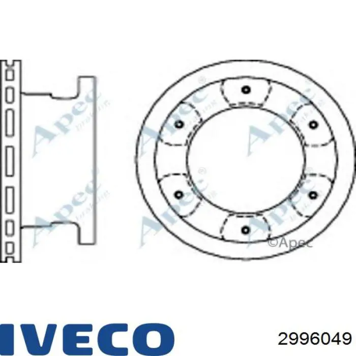 2996049 Iveco Freno de disco trasero
