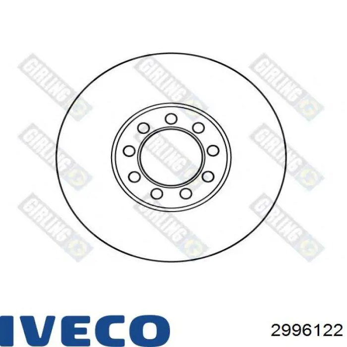 Disco de freno delantero Iveco 2996122