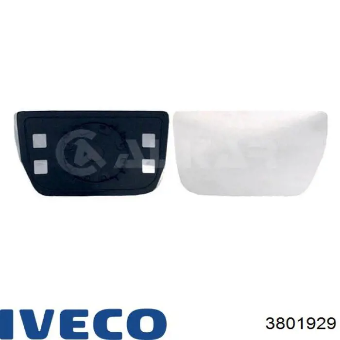 Cristal de espejo retrovisor derecho 3801929 Iveco