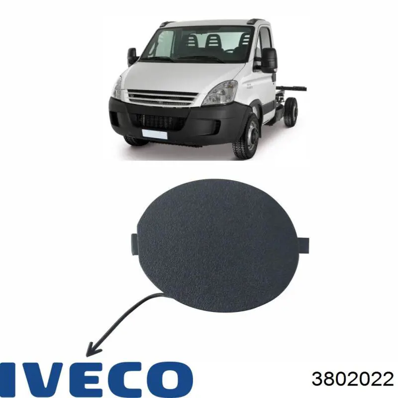 Comprar 3802022 Iveco Tapa del enganche de remolcado delantera