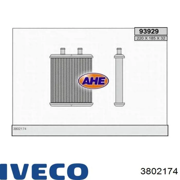 3802174 Iveco radiador calefacción