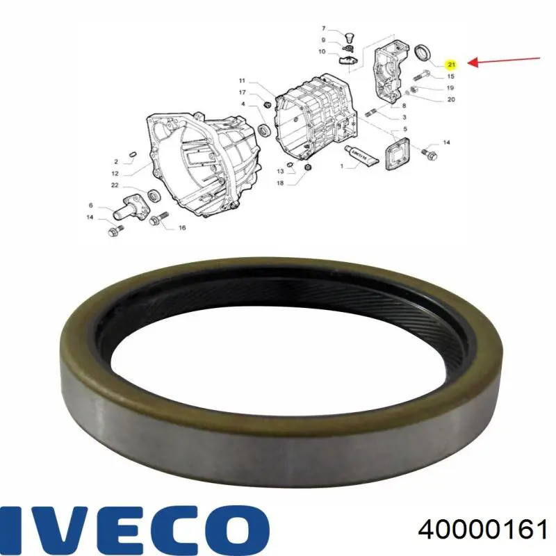 40000161 Iveco anillo reten caja de transmision (salida eje secundario)