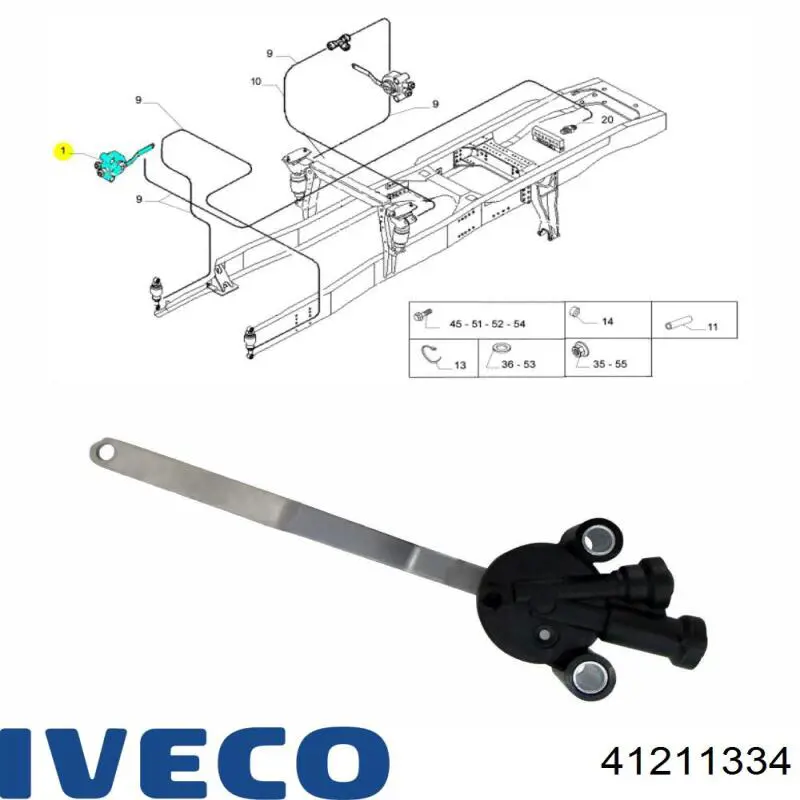 Válvula de control de nivel (camión) Iveco 41211334 precio, desde 20,72 EUR
