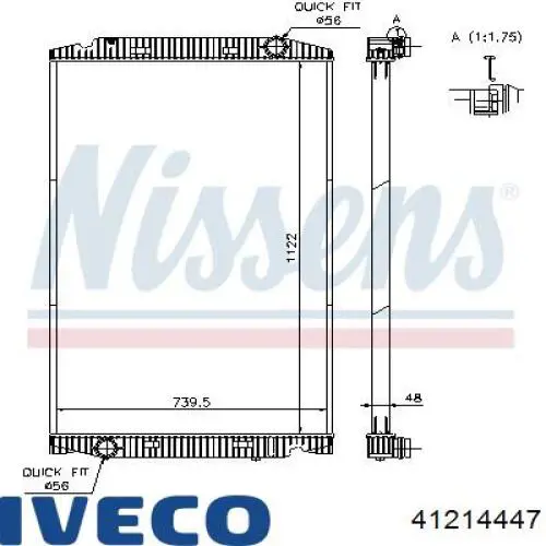 Água radiador Iveco 41214447 precio, desde 353,60 EUR