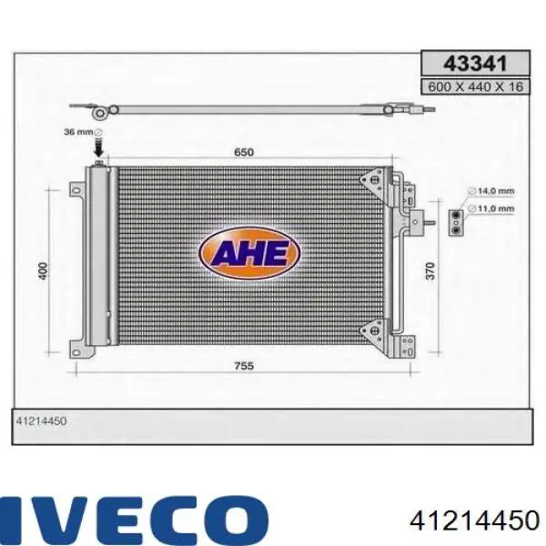 41214450 Iveco condensador aire acondicionado