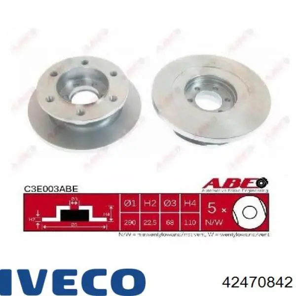 Comprar 42470842 Iveco Freno de disco delantero