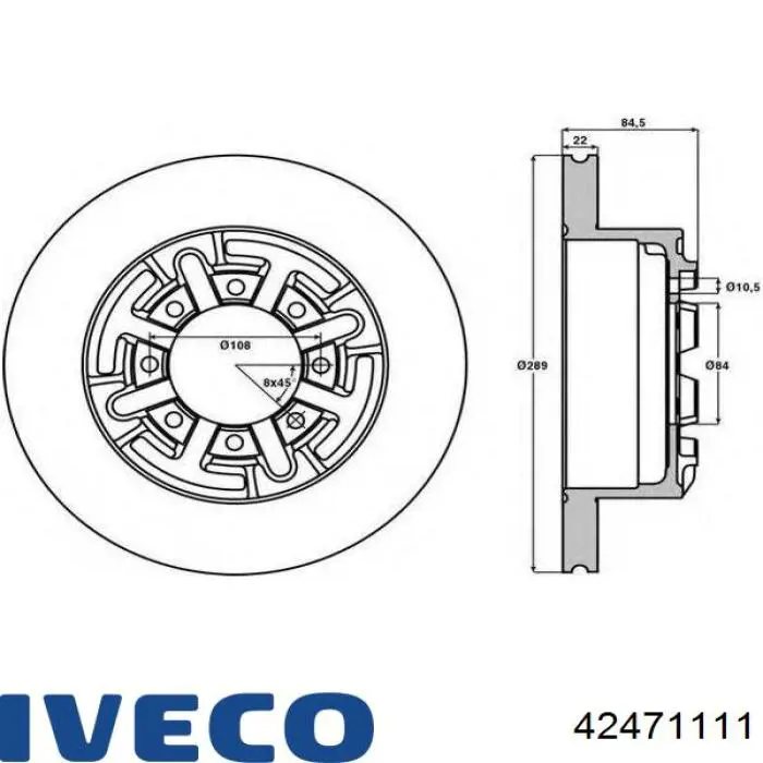42471111 Iveco Freno de disco trasero