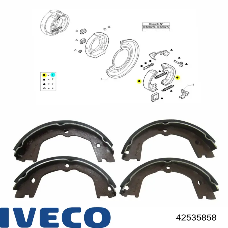 Zapatas de freno 42535858 Iveco