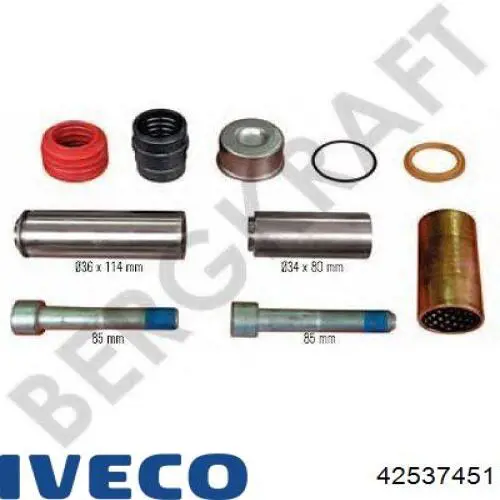 Kit de reparación de pinzas de freno trasero 42537451 Iveco