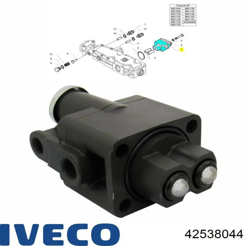 42538044 Iveco interruptor de control caja de transferencia