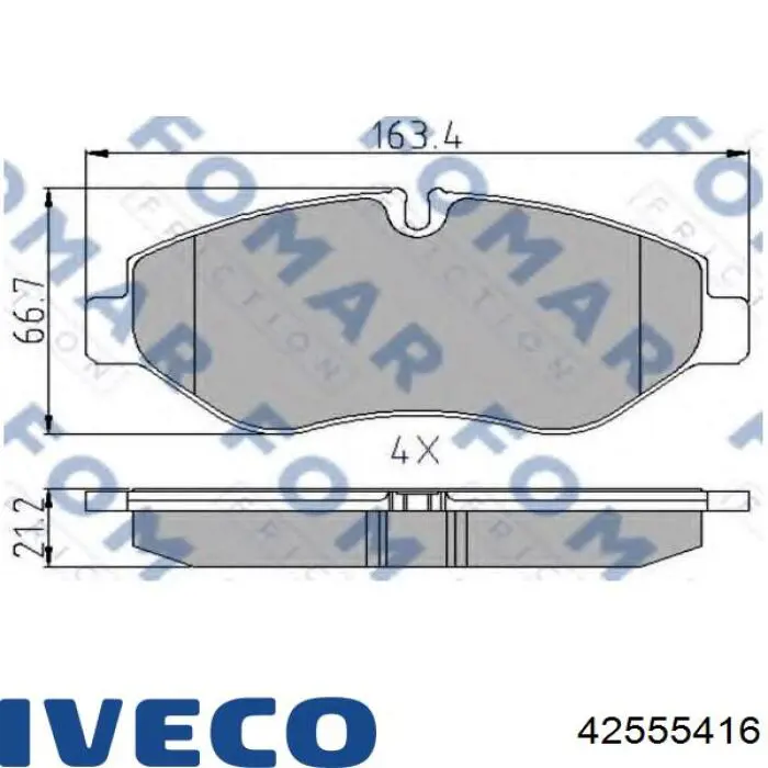 42555416 Iveco juego de reparación, pinza de freno delantero