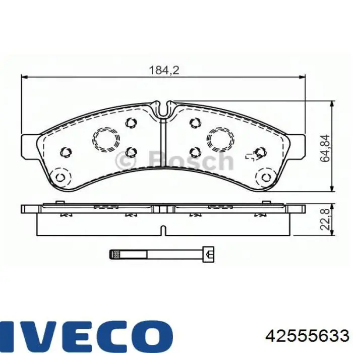 42555633 Iveco Pastillas freno traseras