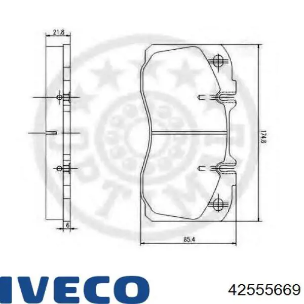 Pastillas freno delanteras Iveco 42555669 precio, desde 54,50 EUR