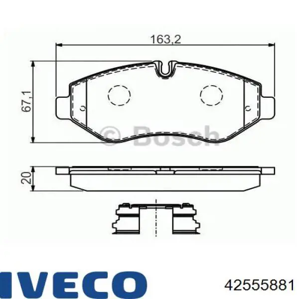 42555881 Iveco Pastillas delanteras