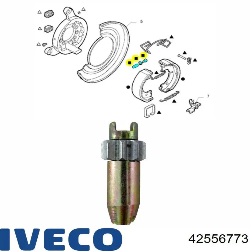 42556773 Iveco regulador, freno de tambor trasero