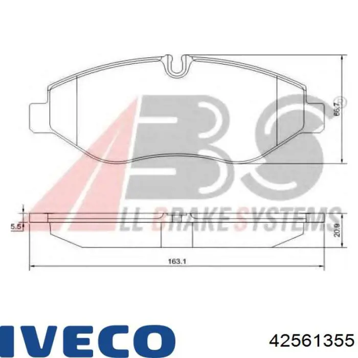 Pastillas de freno 42561355 Iveco