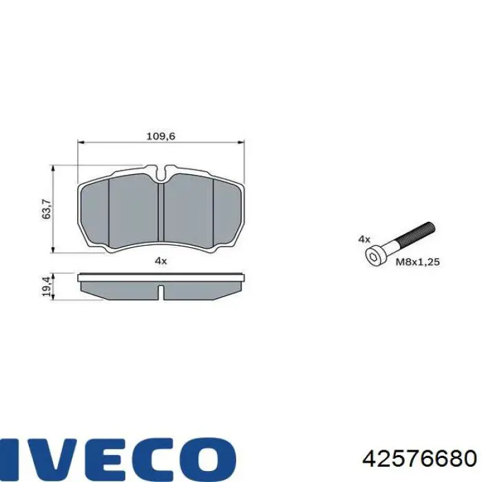 42576680 Iveco Pastillas freno traseras