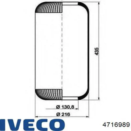 4716989 Iveco muelle neumático, suspensión