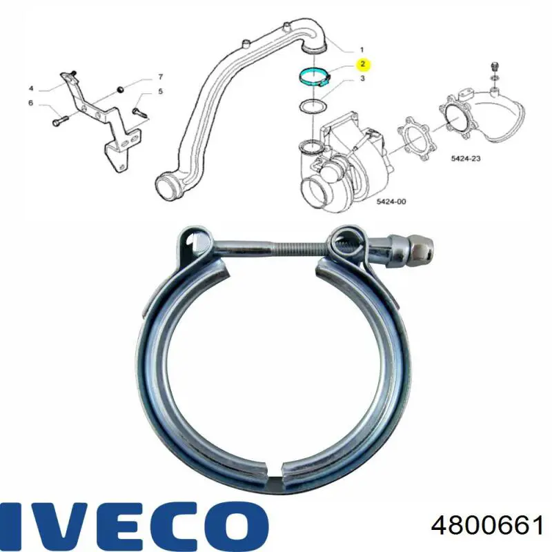 Comprar 4800661 Iveco Abrazadera del colector de escape